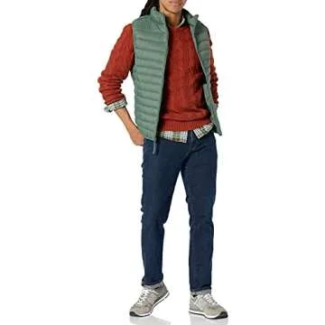 Goodthreads Men's Soft Cotton Cable Stitch Crewneck Sweater