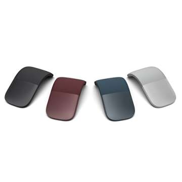 Microsoft Arc Mouse - Black. Sleek,Ergonomic design, Ultra slim and lightweight, Bluetooth Mouse for PC/Laptop,Desktop works with Windows/Mac computers