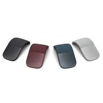 Microsoft Arc Mouse - Black. Sleek,Ergonomic design, Ultra slim and lightweight, Bluetooth Mouse for PC/Laptop,Desktop works with Windows/Mac computers