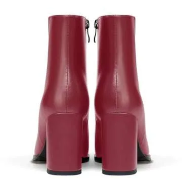 Stylish MERRORI Women's Ankle High Block Heel Boots