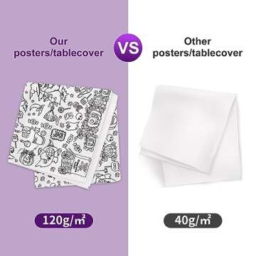 OHOME Halloween Giant Coloring Poster/Tablecloth-Halloween Crafts for Kids-30 x 72 Inches Jumbo Paper Coloring Banner Gifts for Kids Activities Games Toys Party Favors- Halloween Party Decorations