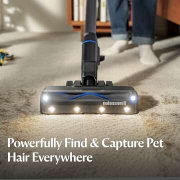BISSELL PowerClean FurGuard 280W Self-Standing Cordless Vacuum w/Self-Cleaning Brush Roll, Strong Su...