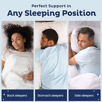 Snuggle-Pedic Original Memory Foam Pillows - Made in The USA, Shredded Memory Foam Pillows for Sleep...