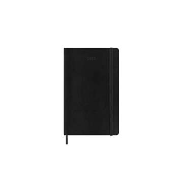 Moleskine 2023 Weekly Notebook Planner, 12M, Large, Black, Soft Cover (5 x 8.25)