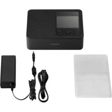 Canon SELPHY CP1500 Compact Photo Printer (Black) (5539C001) KP-108IN Color Ink and Paper Set + 64GB Ultra Memory Card + Cleaning Kit + Memory Card Wallet + Card Reader