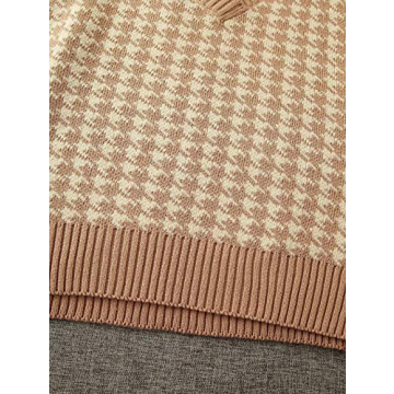 Stylish Houndstooth Sweater Vest for Women