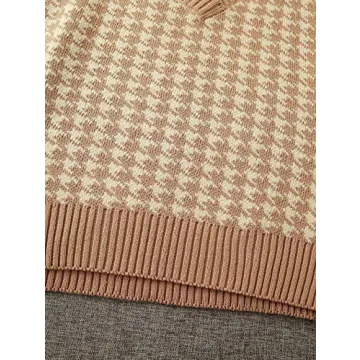 Stylish Houndstooth Sweater Vest for Women