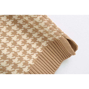 Stylish Houndstooth Sweater Vest for Women