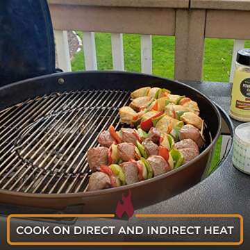 Kick Ash Basket BBQ Divider for Charcoal Grilling - Enhance Cooking