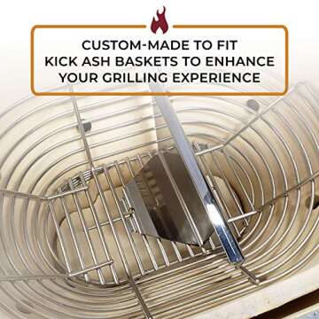 Kick Ash Basket BBQ Divider for Charcoal Grilling - Enhance Cooking