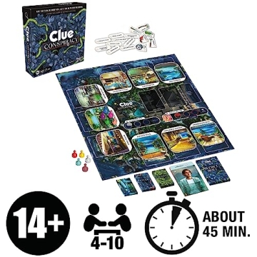 Clue Conspiracy Board Game - Engaging Mystery for Ages 14+