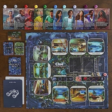 Clue Conspiracy Board Game - Engaging Mystery for Ages 14+