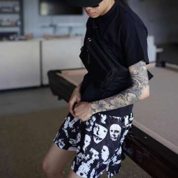 BOOMLEMON Men's Mesh Graphic Shorts | Cool Casual Gym Shorts