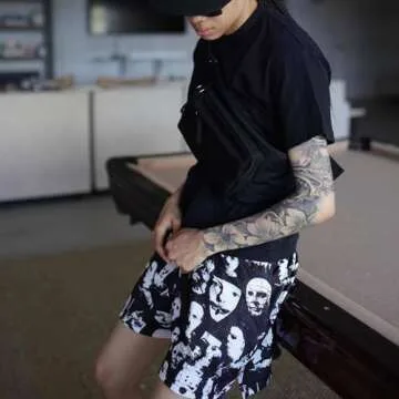 BOOMLEMON Men's Mesh Graphic Shorts | Cool Casual Gym Shorts