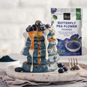 INCAS 100% USDA Organic Butterfly Pea Flower Powder (4 Ounce) | Organic Blue Matcha Tea | Non-GMO Verified Extract from Thailand | Organic Blue Food Coloring | Adaptogenic Raw Culinary | Vegan