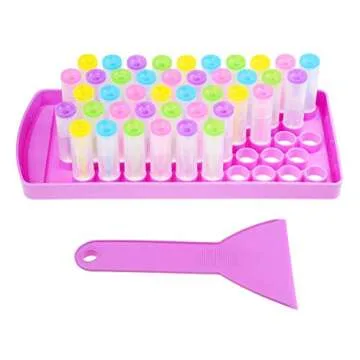 Kare & Kind Lip Balm Crafting Kit - Easy Lip Balm Filling Tray and Spatula - 50 Empty Lip Balm Tubes...
