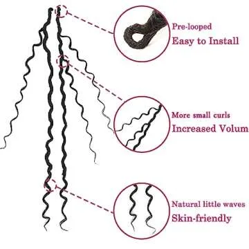 SamBraid Goddess Locs Crochet Hair 14 Inch, 8 Packs New Goddess Faux Locs Crochet Hair for Black Women, River Locs Crochet Hair with Curly Ends (14Inch, T27#, 8Packs)