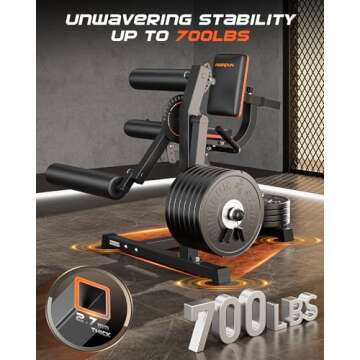 FEIERDUN 4-in-1 Adjustable Leg Extension Curl Machine - 700lbs Capacity Leg Extension Machine for Lower Body Workouts - Adjustable Leg Curl Machine, Home Gym Weight Machine