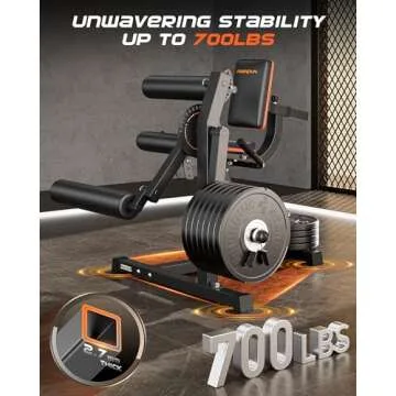 FEIERDUN 4-in-1 Adjustable Leg Extension Curl Machine - 700lbs Capacity Leg Extension Machine for Lower Body Workouts - Adjustable Leg Curl Machine, Home Gym Weight Machine