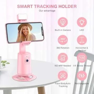 Smart 360° Face Tracking Phone Tripod with Remote Control