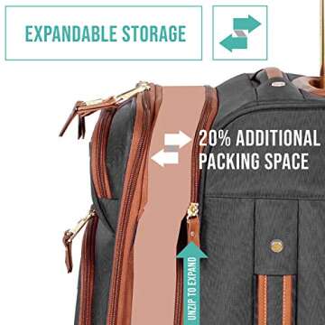 Steve Madden Designer-Gepckkollektion 4-teiliges Softside-Koffer-Set Reise-Set enthlt eine Tragetasc...