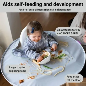 Tidy Tot Bib & Tray Kit - Mess Proof Feeding Solution