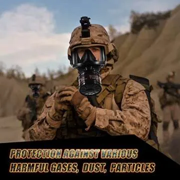 HANUU Gas Mask for Protection from Chemicals and Dust