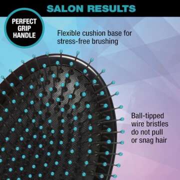 Conair Salon Results Hairbrush for Men and Women - Detangling Hair brush - Hairbrush for all hair ty...