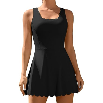 ATTRACO Golf Dress - Stylish Sleeveless Tennis Dress Black