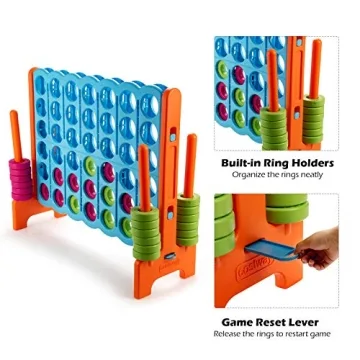 COSTWAY Jumbo 4-to-Score Game Set for Indoor & Outdoor Fun