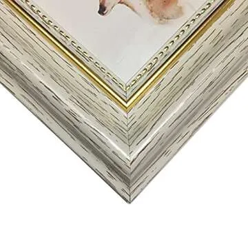 AMHOME 3.5x3.5 Picture Frame White (Cream Color) Square Photo Frame Desktop Display Mount on the wall. The front opening size 2.9x2.9. Plexiglass Panel (not Glass), Plastic Packaging.