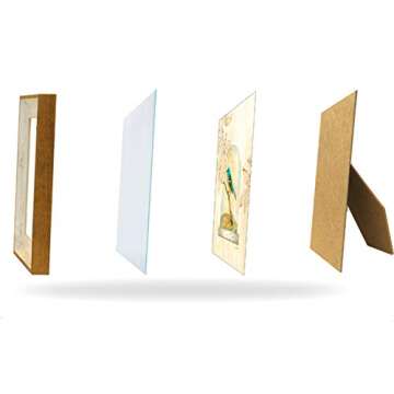 AMHOME 3.5x3.5 Picture Frame White (Cream Color) Square Photo Frame Desktop Display Mount on the wall. The front opening size 2.9x2.9. Plexiglass Panel (not Glass), Plastic Packaging.