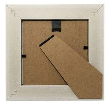 AMHOME 3.5x3.5 Picture Frame White (Cream Color) Square Photo Frame Desktop Display Mount on the wall. The front opening size 2.9x2.9. Plexiglass Panel (not Glass), Plastic Packaging.