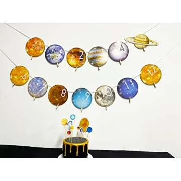 First trip Around the Sun Birthday Decorations Space Photo Banner 1st Trip Around The Sun Birthday Decorations Space 12 Months Photo Banner Space First Birthday Decoration