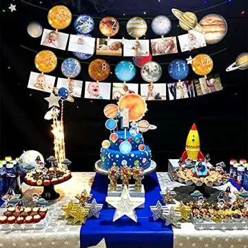 First trip Around the Sun Birthday Decorations Space Photo Banner 1st Trip Around The Sun Birthday Decorations Space 12 Months Photo Banner Space First Birthday Decoration