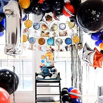 First trip Around the Sun Birthday Decorations Space Photo Banner 1st Trip Around The Sun Birthday Decorations Space 12 Months Photo Banner Space First Birthday Decoration