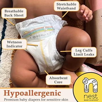 Nest Baby Diapers, Premium Plant-Based Comfort for Babies