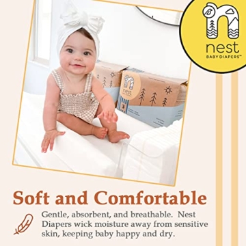 Nest Baby Diapers, Premium Plant-Based Comfort for Babies