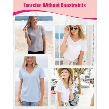 Showitty 3 Pack V Neck T Shirt for Women Plus Size, Short Sleeve Casual Tops Summer 2025 Basic Tees