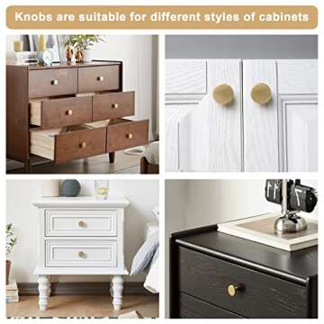 Stylish Brushed Gold Cabinet Knobs by WEAVERBIRD