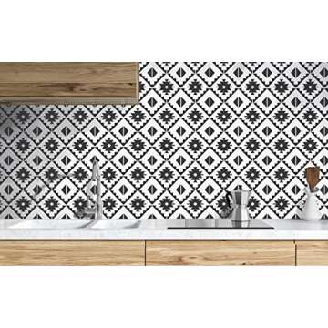 NextWall Faux Southwest Tile Peel and Stick Wallpaper