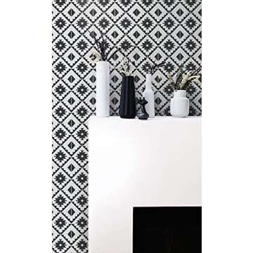 NextWall Faux Southwest Tile Peel and Stick Wallpaper