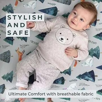 Pobi Baby - 2-Pack Fitted Crib Sheets for Boys, Girl - Baby Crib Sheets Neutral - Crib Mattress Sheet - Ultra-Soft Cotton Crib Sheets, Toddler Bed Sheets, Baby Boy Crib Sheets (Magical)