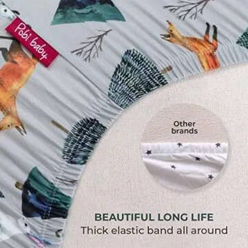 Pobi Baby - 2-Pack Fitted Crib Sheets for Boys, Girl - Baby Crib Sheets Neutral - Crib Mattress Sheet - Ultra-Soft Cotton Crib Sheets, Toddler Bed Sheets, Baby Boy Crib Sheets (Magical)