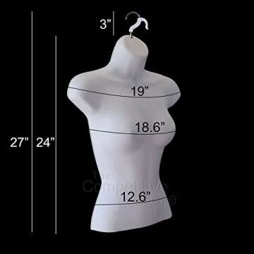 EZ-Mannequins Female Mannequin Torso for Craft Shows