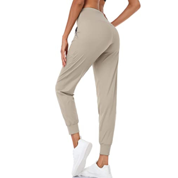 Oalka Women’s High Waist Joggers with Pockets - Comfortable & Stylish