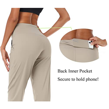 Oalka Women’s High Waist Joggers with Pockets - Comfortable & Stylish