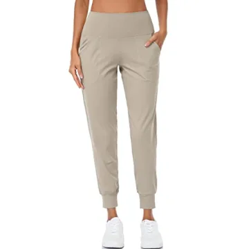 Oalka Women’s High Waist Joggers with Pockets - Comfortable & Stylish