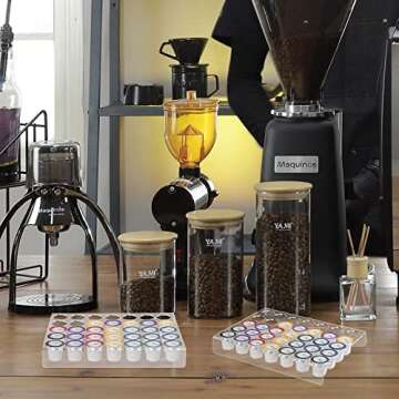 4 Pack 35 Slots Flat Countertop Coffee Pod Holder Acrylic Storage Tray Clear Coffee Pod Organizer for Office, Home and Kitchen Counters or Drawers Coffee Pods