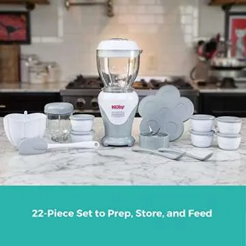 Nuby Mighty Blender - 22-Piece Baby Food Maker Set